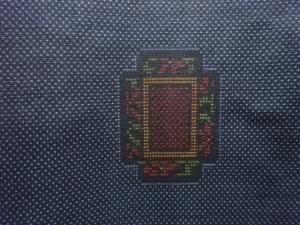 アンティーク　抽象模様織り出し本場泥大島紬着物(7マルキ)